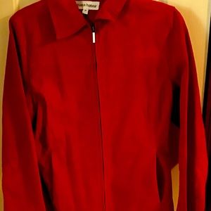 Women’s Red Suede Leather Jacket